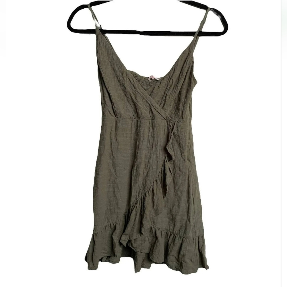 Lottie Moss Green Wrap Mini Dress